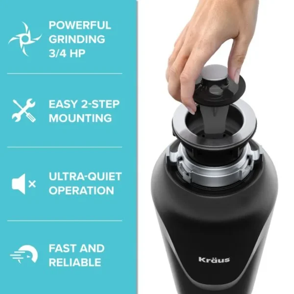Kraus Wasteguard 3/4 Hp Garbage Disposal - Image 4