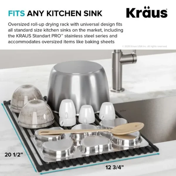 Kraus Roll Up Dish Drying Mat - Image 4