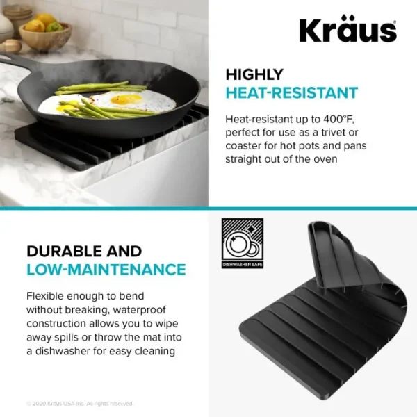 Kraus Silicone Self Draining Or TrivetFor Kitchen Counter - Image 2