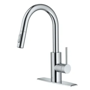 Kraus Oletto Single Handle Pull Down Kitchen Faucet With Deck Plate