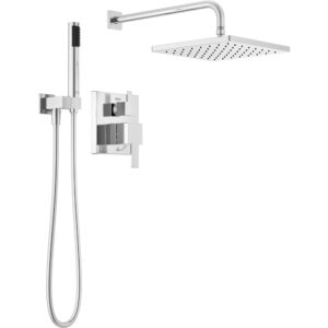 Delta Modern Square 10" Raincan & Handshower Combo