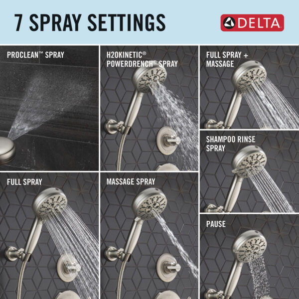 Delta 7 Setting Wall Mount Hand Shower With Cleaning Spray - Image 3